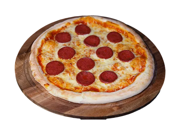 Pizza mit Salami oder Sucuk